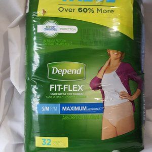Depend Pull Ups Briefs for Women 32 Ct Value Pack S/M  New